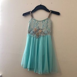 Blue lyrical dance costume